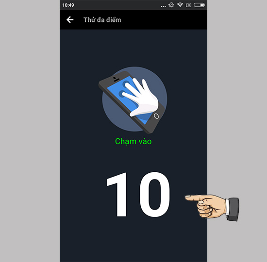 Số điểm chạm máy hỗ trợ cùng lúc